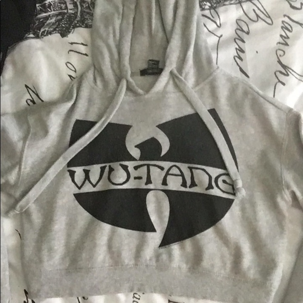 CUTE F21 WUTANG CROP TOP HOODIE
